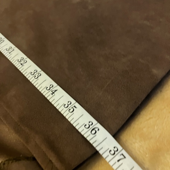 Brown Faux Suede Straight Skirt - Picture 10 of 10